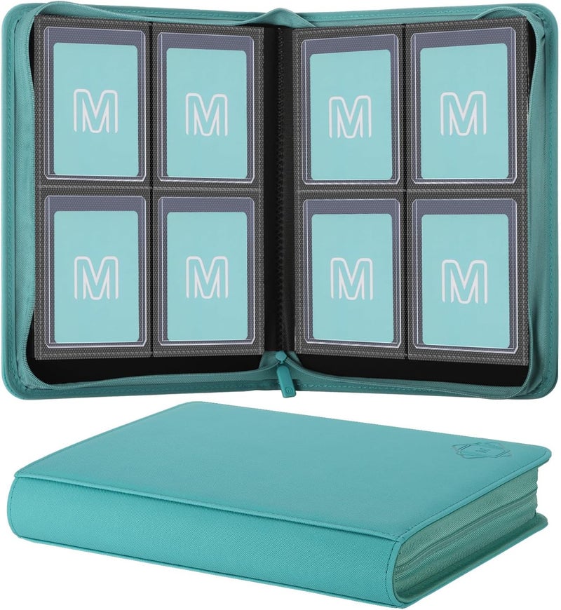 MOSLA Toploader Binder,4-Pocket Side Load Trading Card Album, Holds 128 Cards with Double-Sided Pockets for MTG, Sports Cards, Top Loader Storage - Image 1
